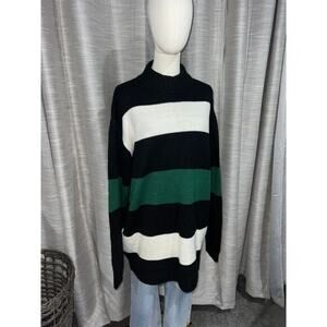 Vintage PJ Mark oversized striped turtleneck‎ sweater